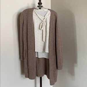 Madewell long tan sweater